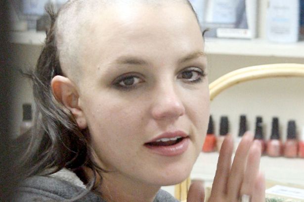 Actress shaved head