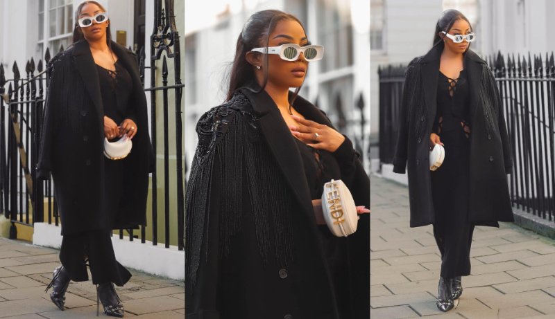 Glam Look Of The Day Toke Makinwa Slays In Winter Jacket GLAMSQUAD