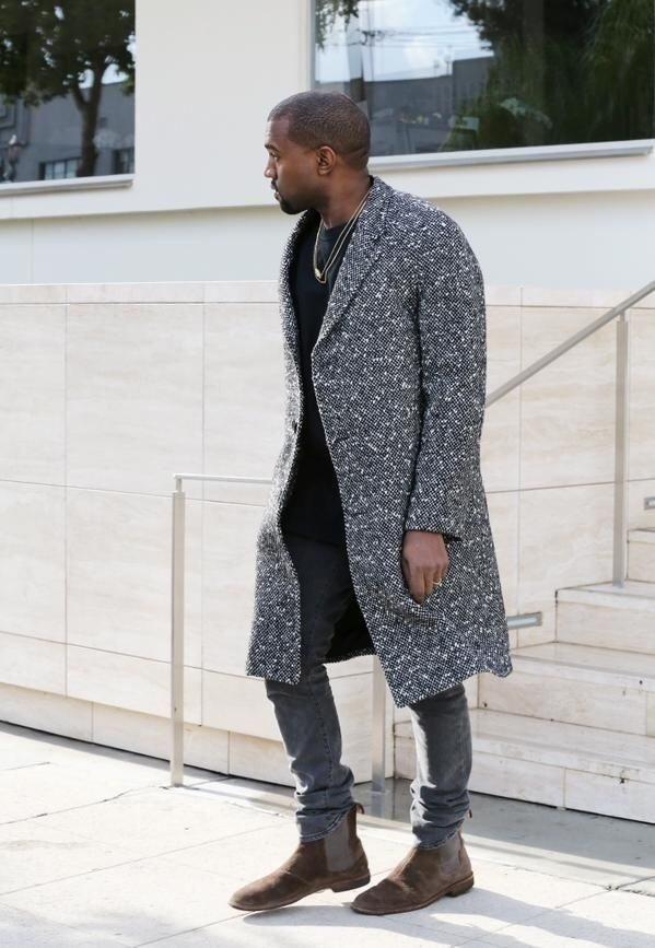 suit with suede chelsea boots