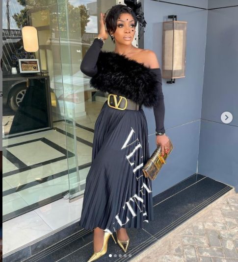 Chioma Goodhair rocks Valentino to Captain Hosa's funeral – GLAMSQUAD ...