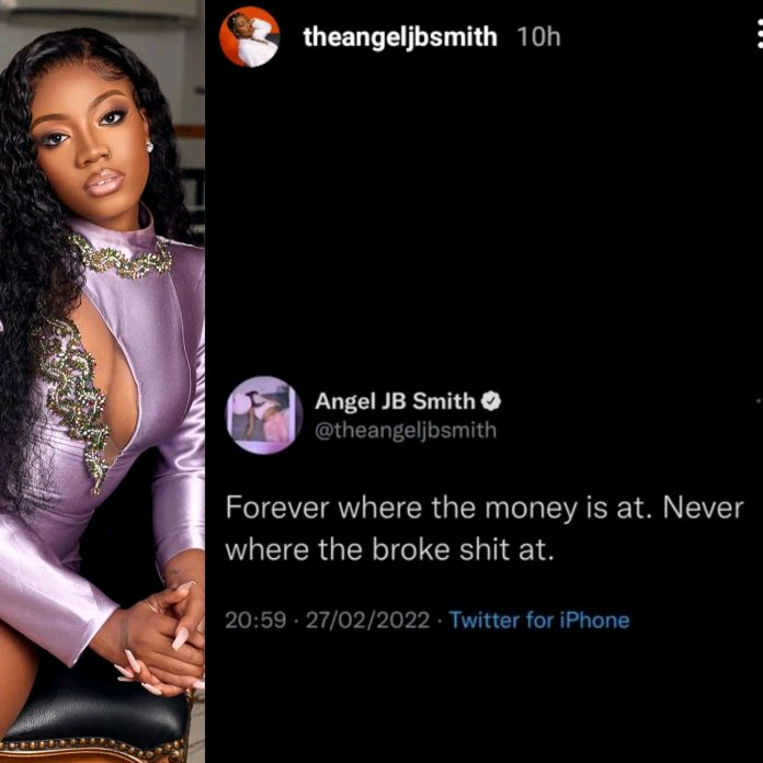 Pretty Girl Privilege Bbnaijas Angel Smith Shows Off Wads Of Cash