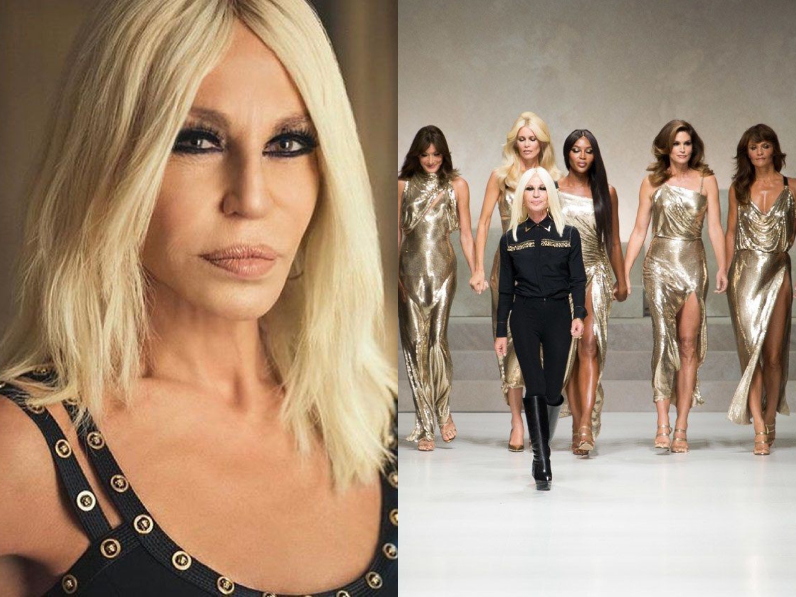 Original supermodels reunite for Versace show in memory of
