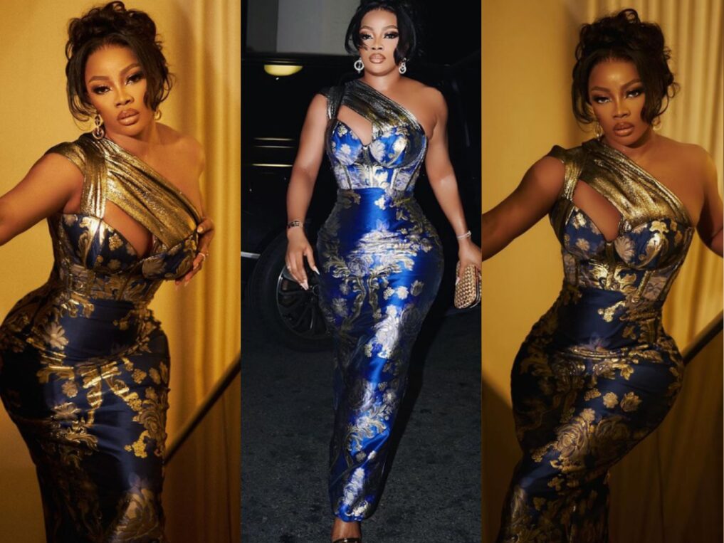 Glam Look Of The Day: Toke Makinwa Serves Beauty in a Stylish Dress 