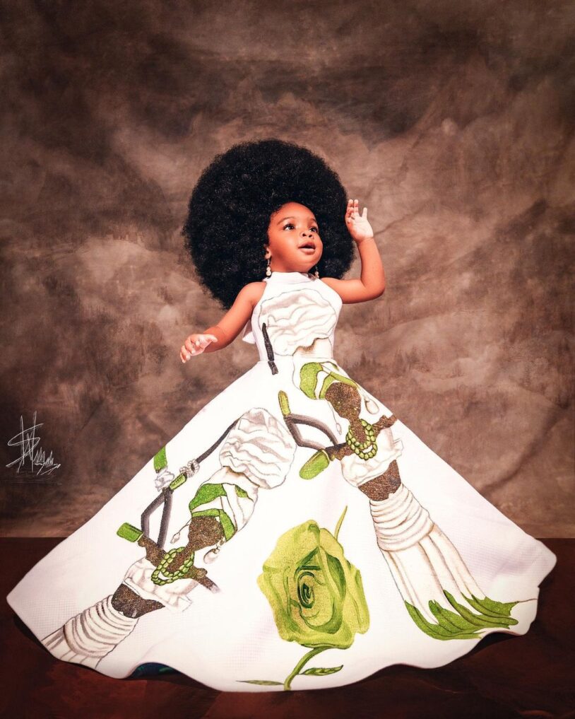 Toyin Lawani stlyes her daughter for independence day Glamsquad Magazine