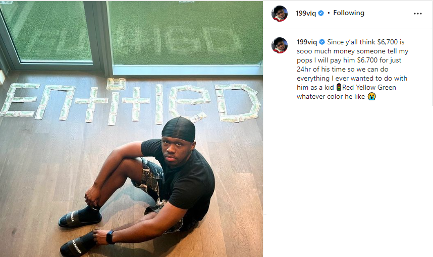 50 Cent's oldest son, Marquise offers him $6,700 in exchange for 24 hours of quality time