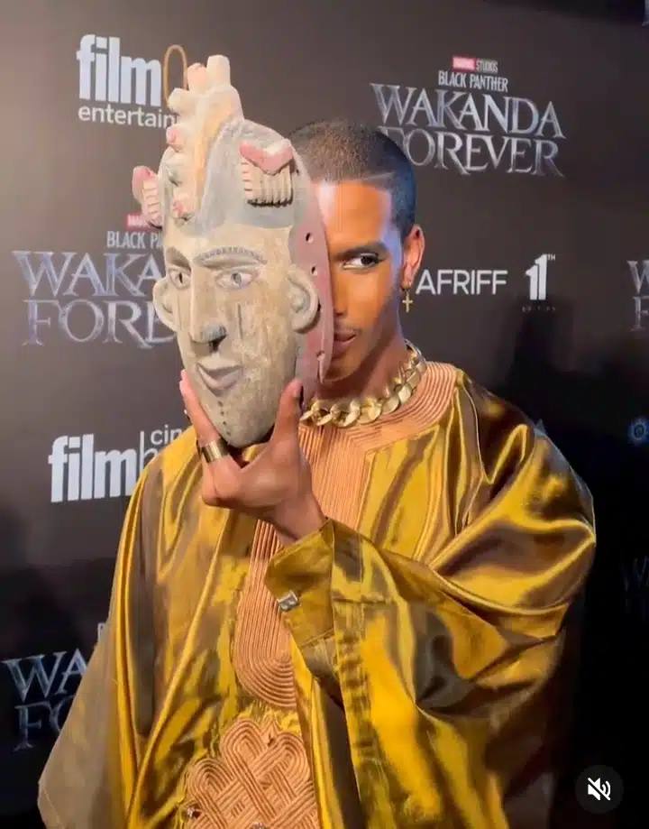Denola Grey at Wakanda movie premiere 