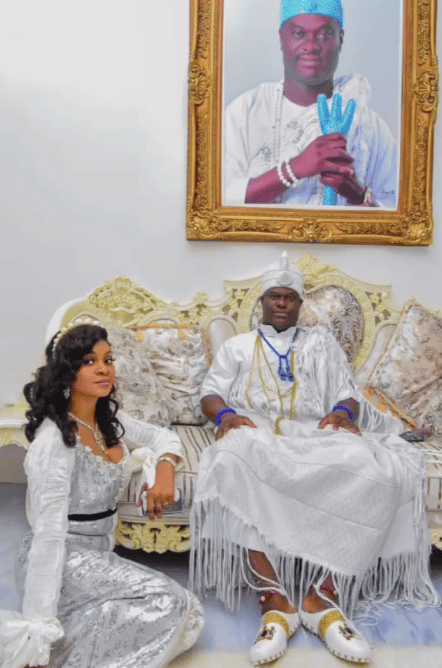 Oòni of Ife's third wife, Tobi, thank him for making her dream come true