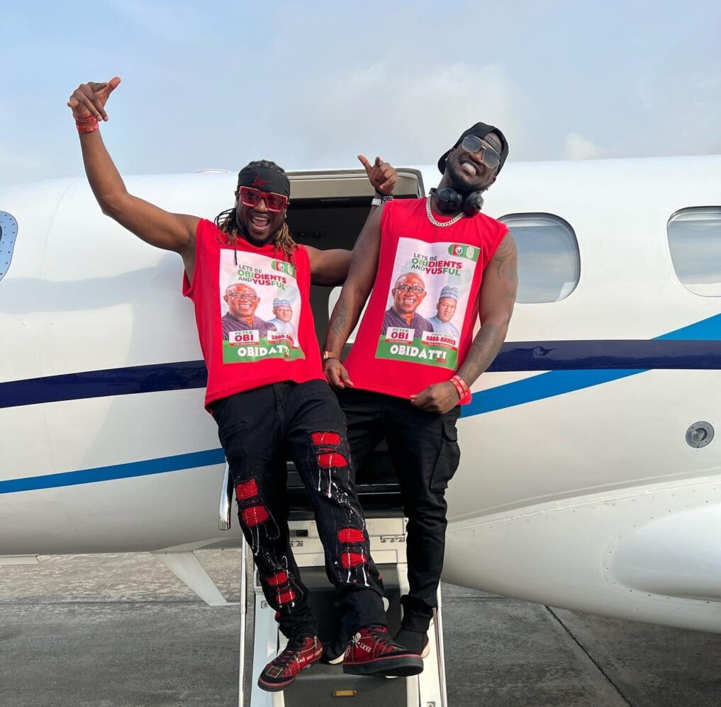 PSquare arrives Rivers State for Peter Obi's campaign/PM News