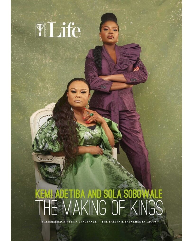 Sola Sobowale and Kemi Adetiba on the cover of Guardian Life/Guardian Life