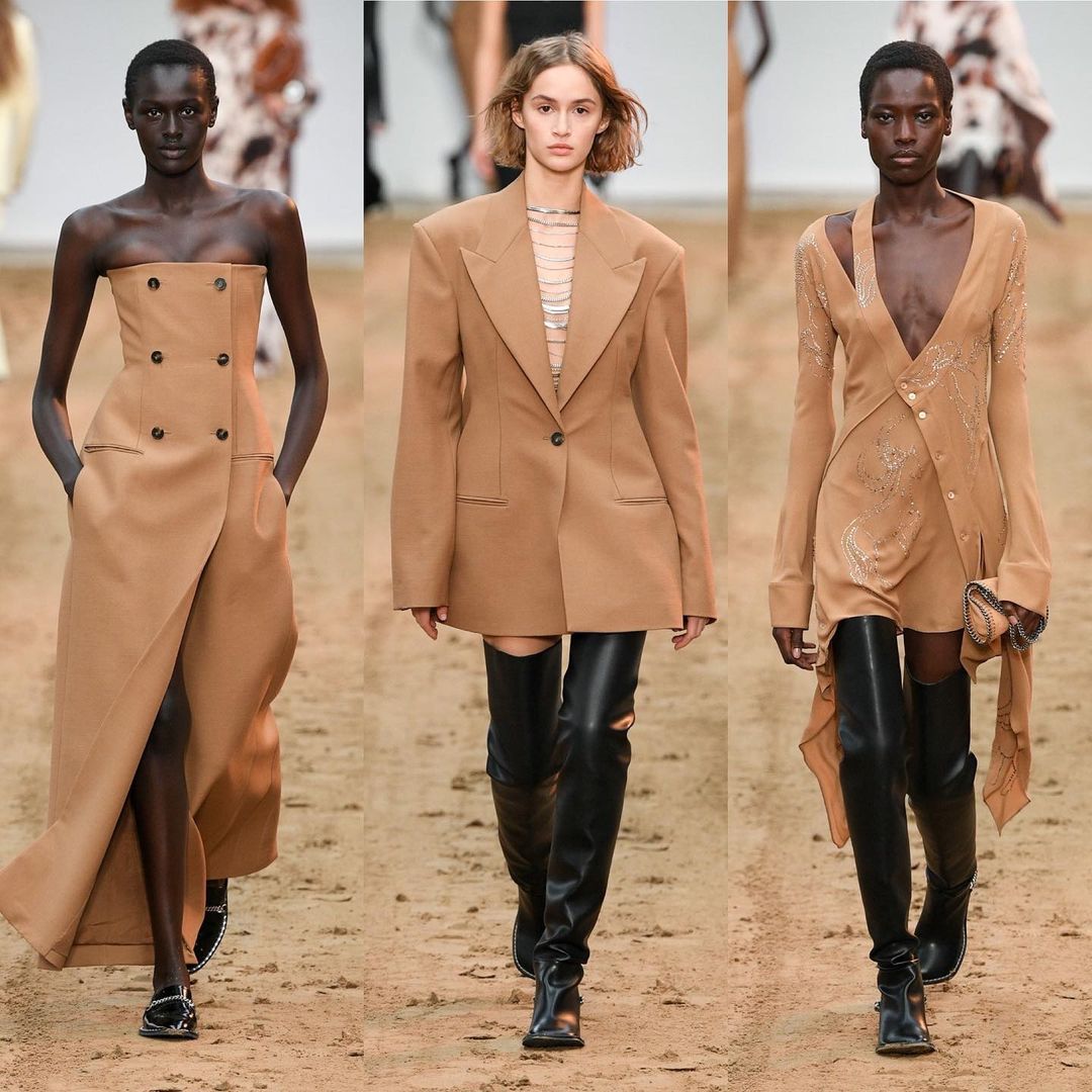 Stella McCartney バギーパンツ ベージュ FW23/24 Stella Mccartney Fall-Winter 2023 Ready To Wear Collection