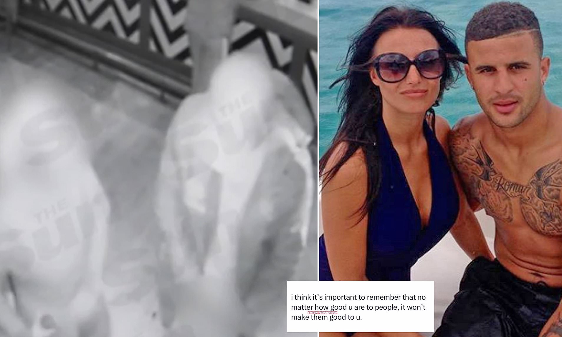 Kyle Walker's wife, Annie Kilner writes after the Man City star was 'caught kissing another