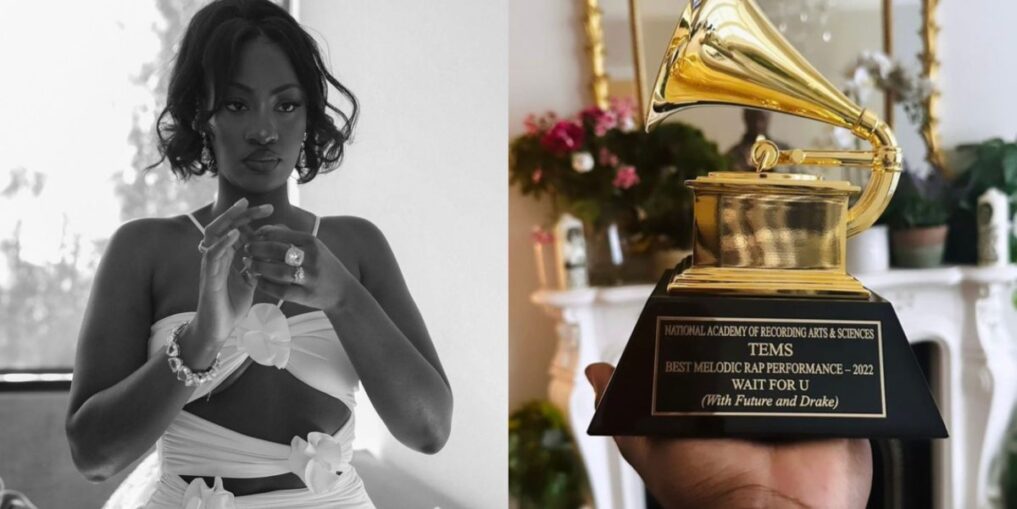 Singer, Tems finally receives her Grammy award plaque
