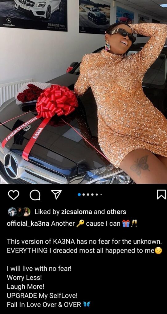 BBNaija's Ka3na splashes millions on Benz months after her husband’s demise 
