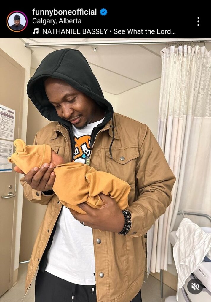 Congratulations pour in as comedian, Funny Bone and his wife welcome their first child