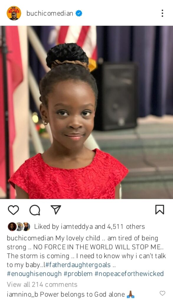 Comedian, Buchi calls out his ex-in-laws over custody battle Am tired of being strong