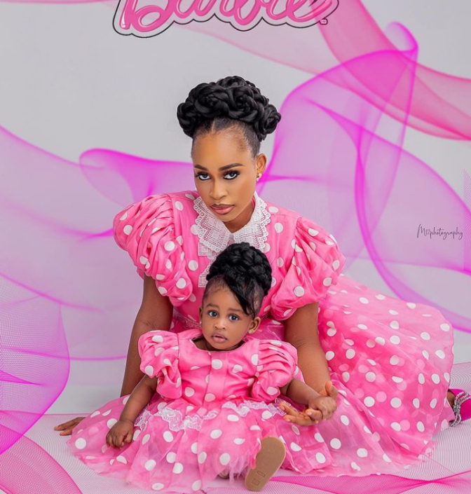 Yetunde Barnabas and her daughter 