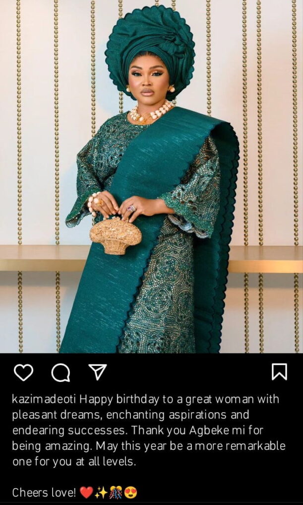 'Thank you for being amazing' Kazim Adeoti pours encomium on wife, Mercy Aigbe on her 46th birthday