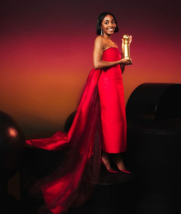 Nigerian-Born Ayo Edebiri Wins Big at the Golden Globes Awards