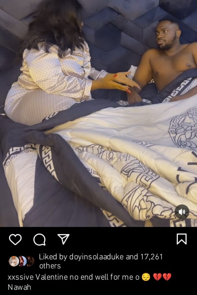 “Valentine didn’t end well for me” Nkechi Blessing’s boyfriend fumes (video)