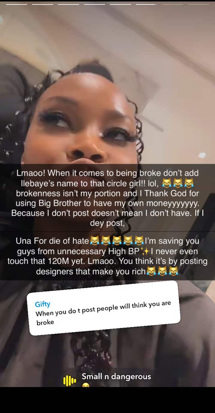 'I’ve not touched my N120M BBNaija money' – Ilebaye brags – GLAMSQUAD ...