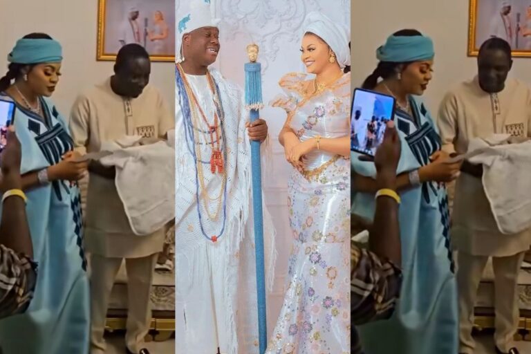 Ooni of Ife and wife, Olori Tobi unveils their twins names 