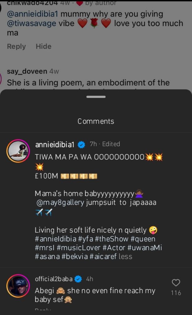 'She is not as fine as my baby' 2Baba reacts as fan compares his wife, Annie Idibia to Tiwa Savãge