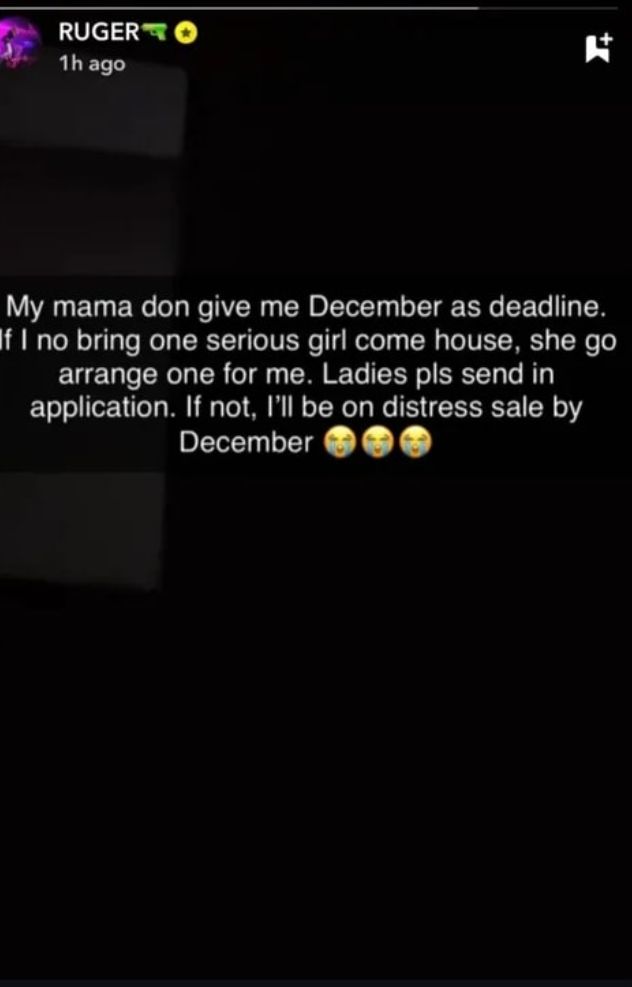 Ruger Reveals His Mother Gave Him Till December To Bring A Girlfriend