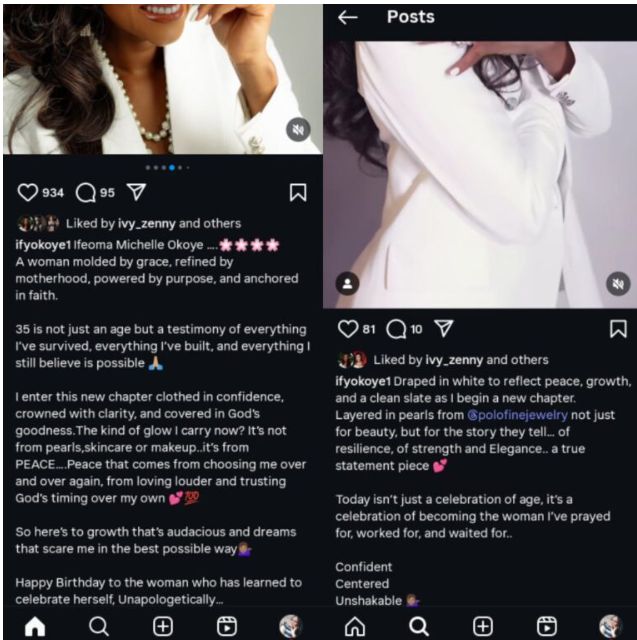 Jude Okoye’s wife, Ifeoma celebrates 35th birthday