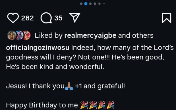 Ngozi Nwosu Poses Like a Genz' in 62nd Birthday Photo